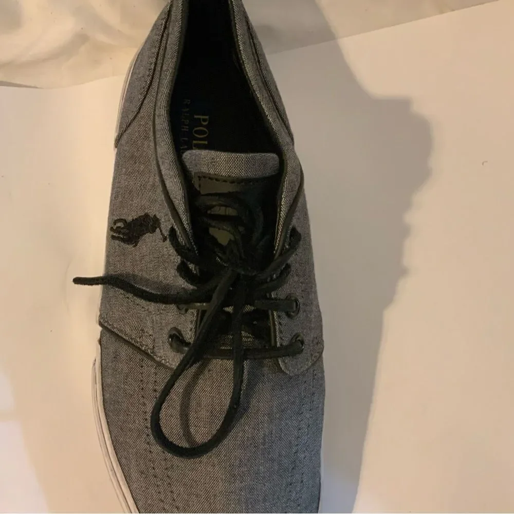 POLO RALPH LAUREN FAXON LOW Men size 8 D Light-Grey Nylon Casual Shoes